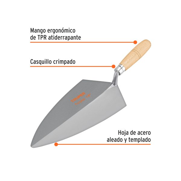 102616 - Cuchara para albañil 12' forjada tipo Filadelfia, TRUPER