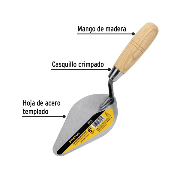 20541 - Cuchara para albañil 6' tipo Centroamericana, PRETUL