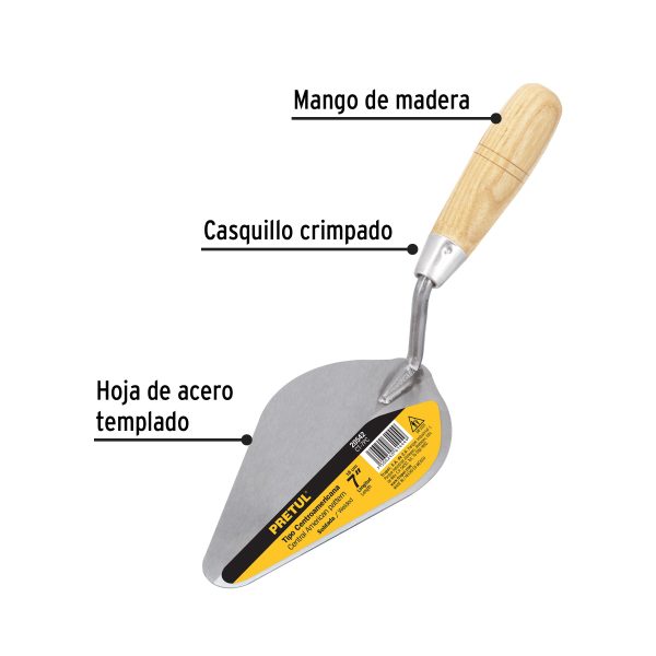 20542 - Cuchara para albañil 7' tipo Centroamericana, PRETUL