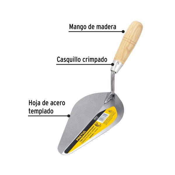 20543 - Cuchara para albañil 8' tipo Centroamericana, PRETUL