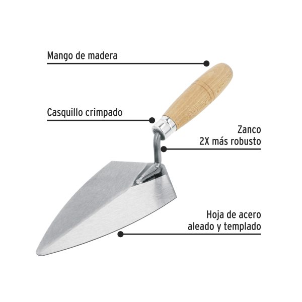 21052 - Cuchara para albañil 8' tipo Filadelfia, PRETUL