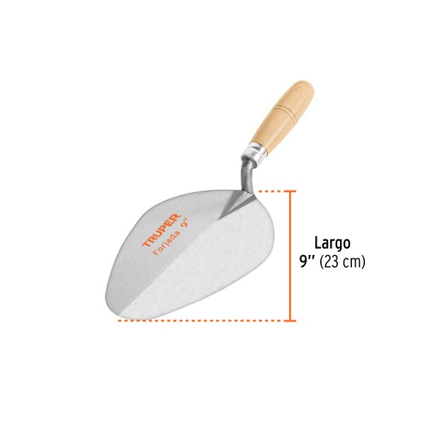 12994 - Cuchara para albañil 9' forjada tipo Guadalajara, TRUPER