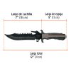 103710 - Cuchillo táctico para campismo 7', TRUPER