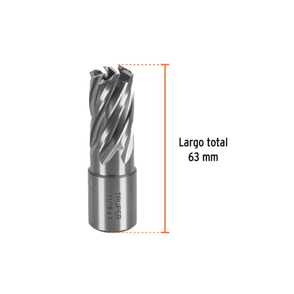 101126 - Cortador anular de 11/16' x 1', Truper