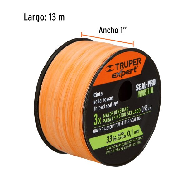 12518 - Cinta sella roscas 1' X 13 m de largo, industrial, Expert