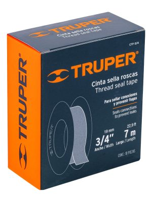12521 - Cinta sella roscas 3/4' X 7 m de largo, uso general, Truper