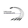 49788 - Cable Divisor de Energía tipo Pulpo 1 a 4 para CCTV, Volteck
