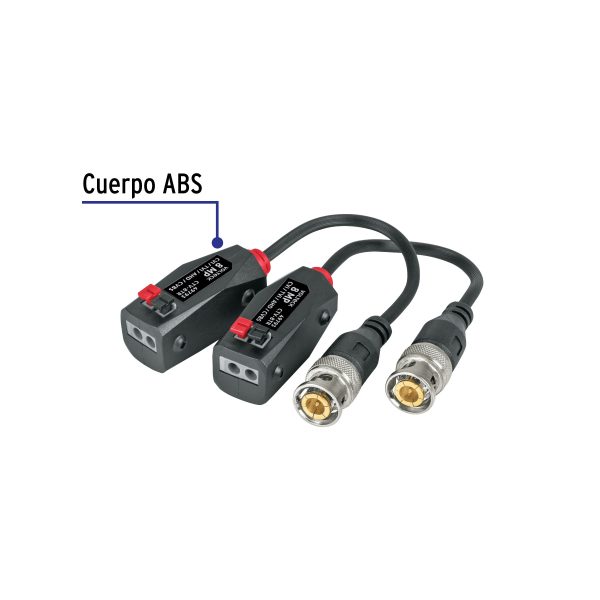 49793 - Par de Transceptores Pasivos Video Balun, hasta 8MP, Volteck