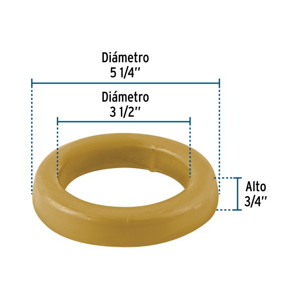 49359 - Cuello de cera sin guía para WC, 150 g, Foset