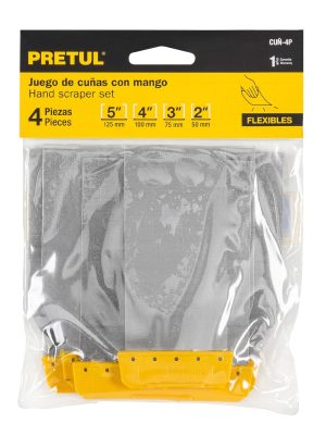 24200 - Juego de 4 cuñas con mango de plástico, Pretul