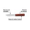 23075 - Cuchillo cebollero 5' mango de madera, Pretul