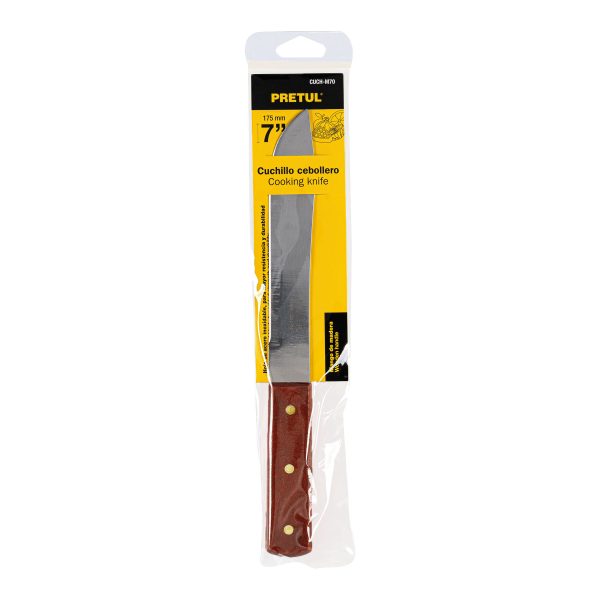23077 - Cuchillo cebollero 7' mango de madera, Pretul