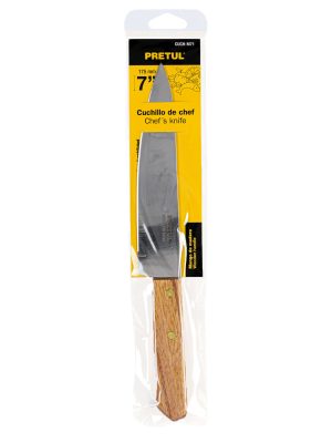 23081 - Cuchillo de chef 7' mango de madera, Pretul