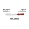 23078 - Cuchillo cebollero 8' mango de madera, Pretul