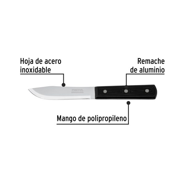 23084 - Cuchillo cebollero 5' mango de polipropileno, Pretul