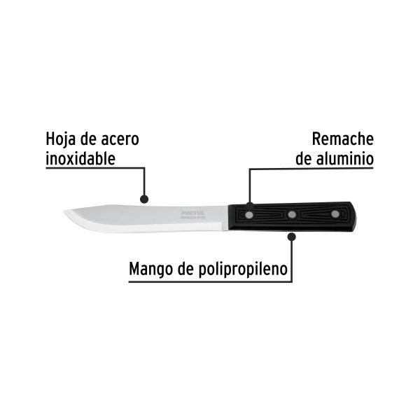 23085 - Cuchillo cebollero 6' mango de polipropileno, Pretul