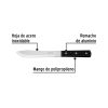 23086 - Cuchillo cebollero 7' mango de polipropileno, Pretul