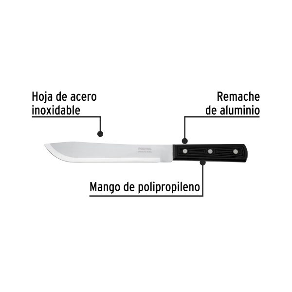 23087 - Cuchillo cebollero 8' mango de polipropileno, Pretul