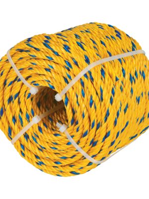40183 - Kilo de cuerda amarilla de polipropileno 4 mm, rollo 1kg