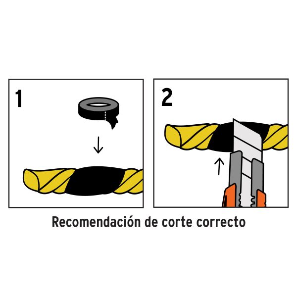 40183 - Kilo de cuerda amarilla de polipropileno 4 mm, rollo 1kg