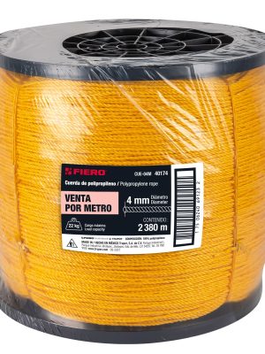 CUE-04ME1.jpg 40174 - Metro de cuerda amarilla de polipropileno 4mm, carrete 2380m