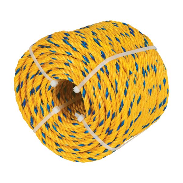 40184 - Kilo de cuerda amarilla de polipropileno 6 mm, rollo 1kg