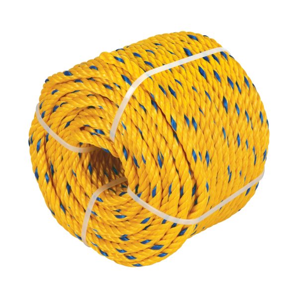 40185 - Kilo de cuerda amarilla de polipropileno 8 mm, rollo 1kg