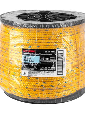 CUE-10KE1.jpg 44487 - Kilo de cuerda amarilla de polipropileno 10mm, carrete 20kg