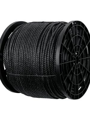 CUE-10NK.jpg 40765 - Kilo de cuerda negra de polipropileno 10 mm, carrete 20kg