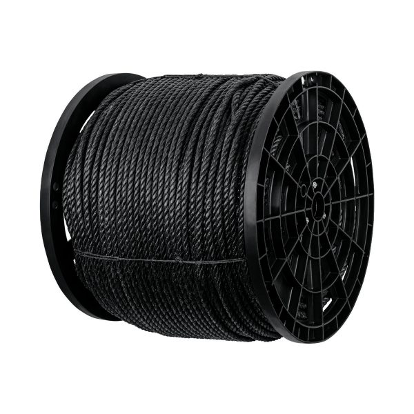 40765 - Kilo de cuerda negra de polipropileno 10 mm, carrete 20kg