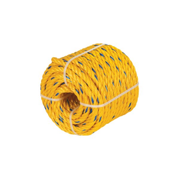 40957 - Kilo de cuerda amarilla de polipropileno 16mm, rollo 1kg