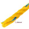 40958 - Kilo de cuerda amarilla de polipropileno 19mm, rollo 1kg