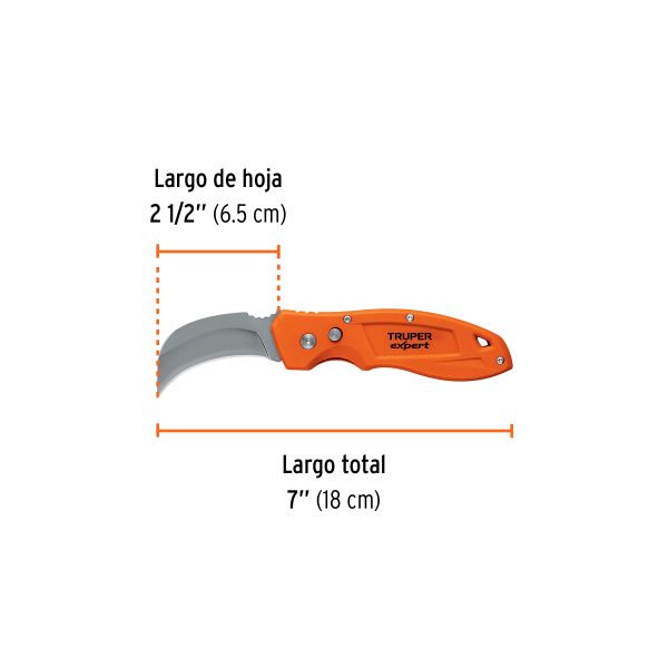 12725 - Cuchillo abatible 7' para linóleo con mango de nylon, Expert