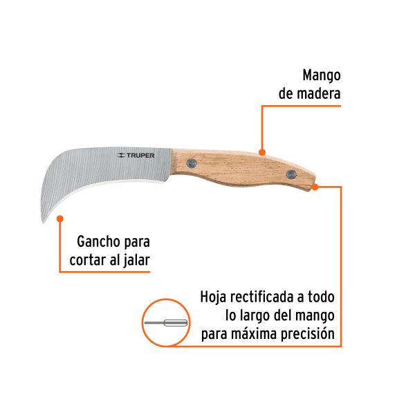 17002 - Cuchillo 7' para linóleo, Truper