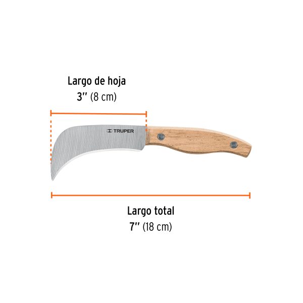 17002 - Cuchillo 7' para linóleo, Truper