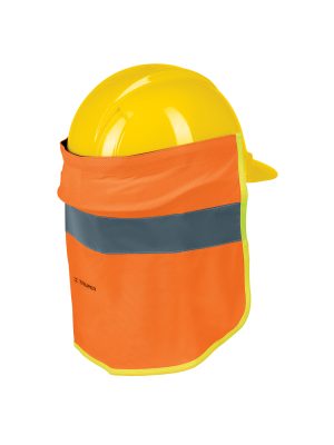 12355 - Cubrenuca para casco, naranja con reflejante, Truper