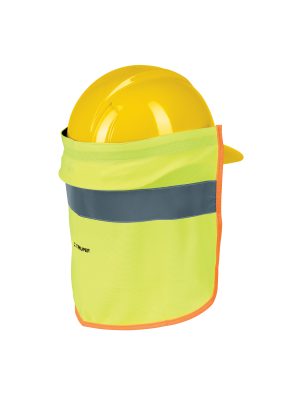 13165 - Cubrenuca para casco, verde con reflejante, Truper