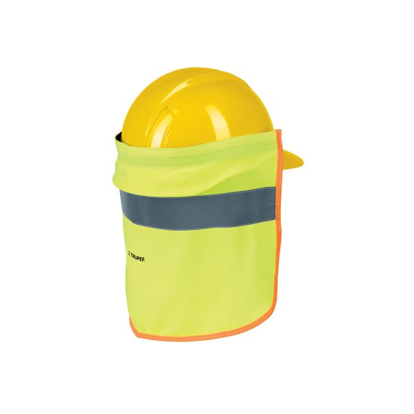 13165 - Cubrenuca para casco, verde con reflejante, Truper