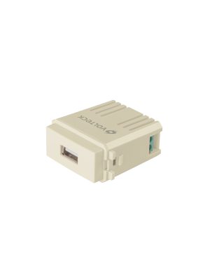 CUSB-I.jpg 48108 - Módulo puerto USB, línea Italiana, color marfil, Volteck