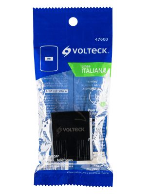 CUSB-INE1.jpg 47603 - Módulo USB, línea Italiana, color negro, Volteck
