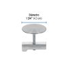 49596 - Cubretaladro de acero inoxidable 1-3/4' satín, Foset