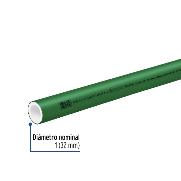 49899 - Tubo de 32mm (1') PPR hidráulico, 4m, 1.4kg, FOSET