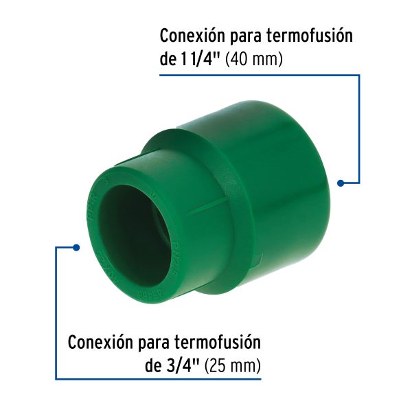45468 - Reducción de PPR 1-1/4' x 3/4', Foset