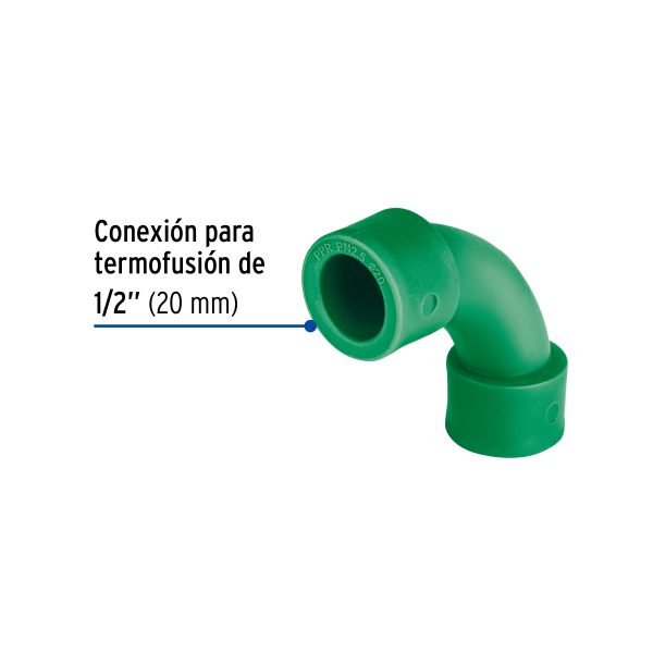 45261 - Curva 90° de PPR, 1/2' (20mm), FOSET