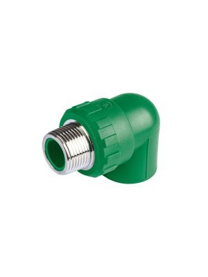 49856 - Codo 90° PPR,  3/4', rosca macho con inserto metálico, Foset