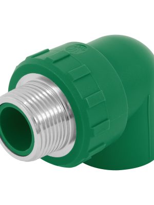 49857 - Codo 90° PPR,  1', rosca macho con inserto metálico, Foset