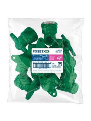 CV-581E1.jpg 46036 - Codo oreja 90° PPR, 1/2', hembra con inserto metálico, Foset