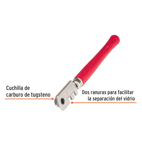 12954 - Cortador de vidrio 5' con 6 cuchillas, Truper