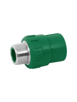 49879 - Adaptador PPR 1/2' macho con inserto metálico, Foset