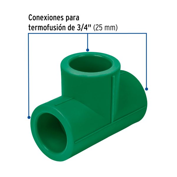 49833 - Tee sencilla de PPR 3/4', Foset